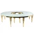 Import Hot Sale Golden Stainless Steel Wedding Dining Table from China