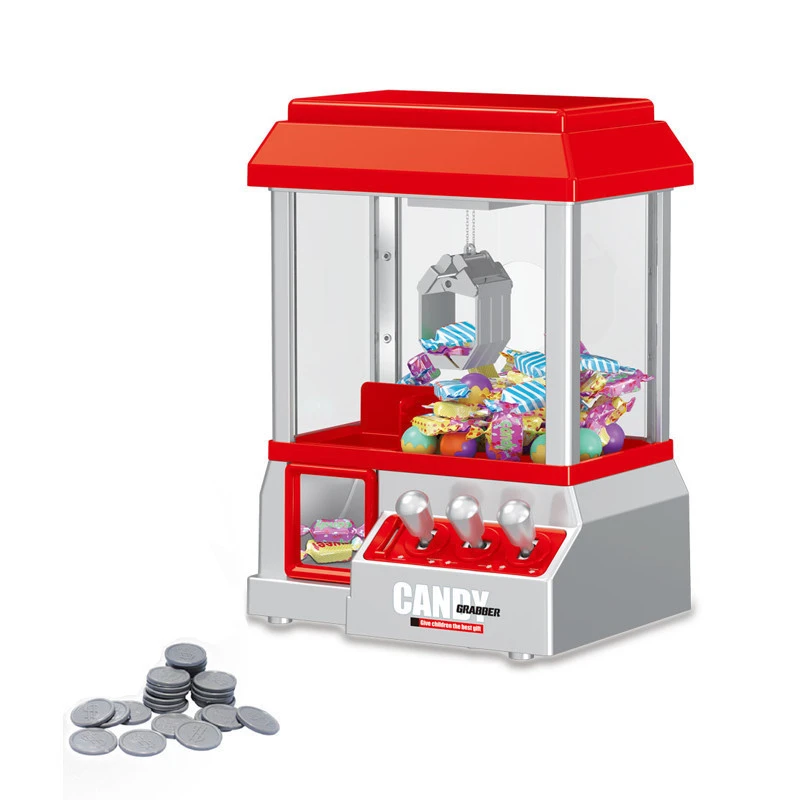 Hot Sale Toys for Kids Mini Size Electronic Candy Grabber Machine Claw Machine with Music