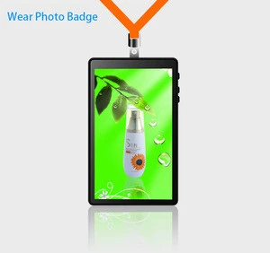 Hot selling digital video name tag with low price wear video badge wearable led advertising screen