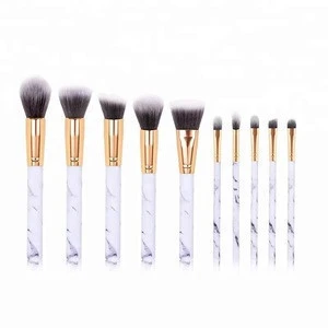 Hot Selling New Marble Cosmetic Box 10pcs Gift Set for Girl Party Brushes Makeup