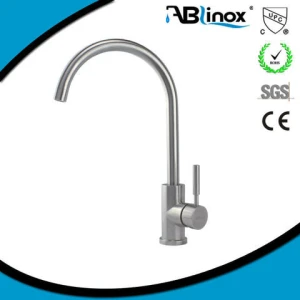 Hot selling satin stainless steel 316 steel faucet kitchen faucets mixers single lever kitchen faucet