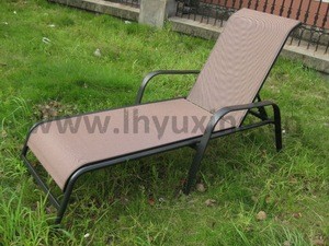 hot selling steel garden recliner lounge chair metal outdoor sling chaise lounge for sale