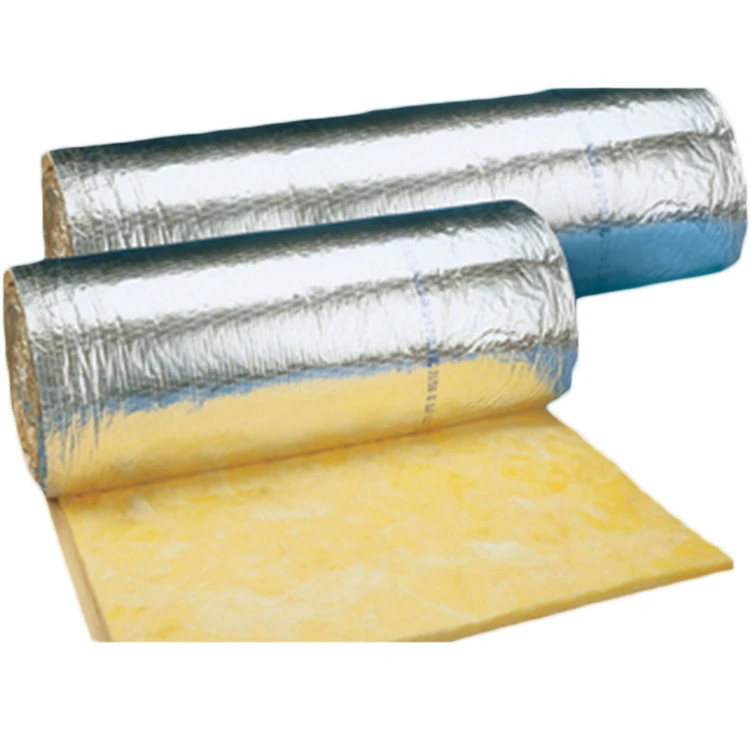 Hot Selling With Double Side Fiberglass Roll Fire Resistance Reflective Aluminum Foil Glass Wool Blanket