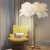 Hotel decoration designer modern palm tree stand copper ostrich feather floor lamp