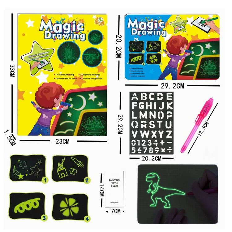 Hotselling Kids Draw with light fun Educational Drawing Board and Writing Board