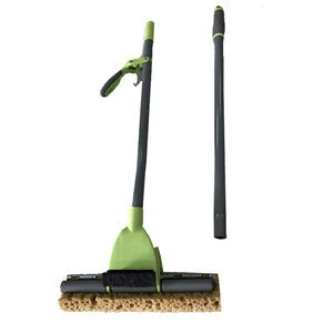 Household squeeze telescopic pole folding floor cleaning sponge easy magic mop