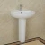Import HUIDA cheap chinese  round shape bathroom ceramic pedestal wash basin sink from China