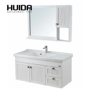 Huida morden white solid wood furniture bathroom cabinet wood with mirror DSFG180C-17