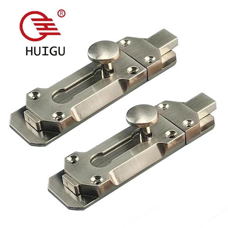 HUIGU hardware 4 inch lock pin latch security tower door bolt alloy aout door bolt