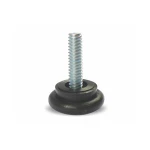 Hyderon wholesale round nylon base leveling feet for furniture legs screw on adjustable glides