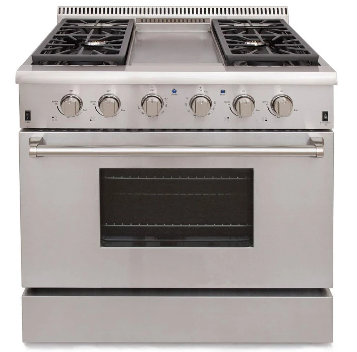 Hyxion 36 inch 120V Luxury indoor Gas Cooker Kitchen Appliance