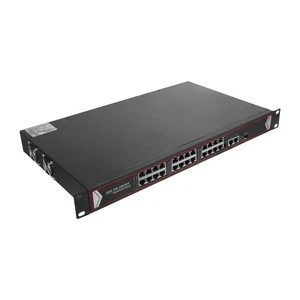 Industrial 100MB 24 Port Network POE Switch +  2 Gigabit Ethernet Port +1 SFP