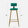 Iron gold bar stool simple home backrest chair high stool modern cafe bar chair
