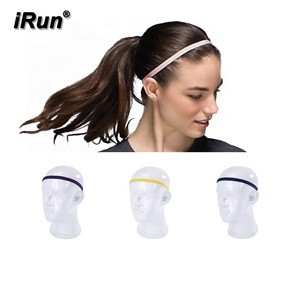 iRun NON-SLIP SILICONE GRIP high-intensity activities slim headbands sports sweatbands firmly in place during sweaty