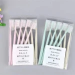 Japanese macaron toothbrush 10 sets of household soft toothbrush bamboo charcoal soft toothbrush