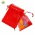 Import Jewelry Wedding Party Gift Packaging Custom Red Organza Drawstring Bag from China