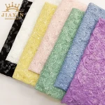 Jiaxin Textile Hollow Embroidery Lace Fabric Irregular Pattern Wedding Dress Embroidery Cloth Multicolor Optional
