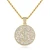 Import JINSE Queen Coin Pendant Necklace Jewelry Hip Hop Zodiac Zircon Men Necklace from China