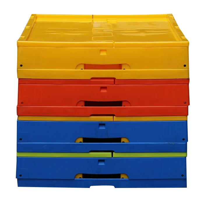 JOIN 42L 600X400X355mm Nestable Collapsible plastic Moving Crate Stackable Foldable Plastic Storage Box&bin
