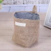 Jute Laundry Basket Bucket for Home Storage