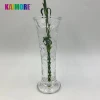 Kaimore Fashion Hot Orchid Shape Transparent Large Crystal Glass Bottle  Flower Vase