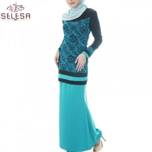 Kawat Gigi Modern Classic Jacquard Fabric Elegant Pepum Style Teluk Belanga  Muslim Islamic Clothing Baju Kurung Vietnam
