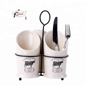 Kedali ceramic kitchen utensil set with stand