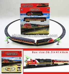 Kids Battery operated railway train track toys set with light and music