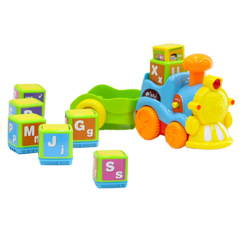 Kids Funny Cartoon Battery Operated Toy Train With Music Light