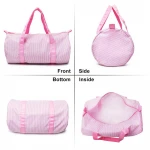 Kids Travel Overnight Bag Seersucker Carry On Lightweight Weekender Duffel Bag for Boys and Girls DOMIL1061494