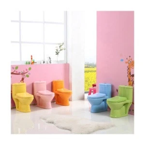Kindergarten ceramic kid&#39;s sanitary ware pink color toilet seat children wc