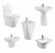 Import komoditi commode basin sanitary ware south america hot sales siphonic one piece s-trap 300 mm toilet bowl set from China