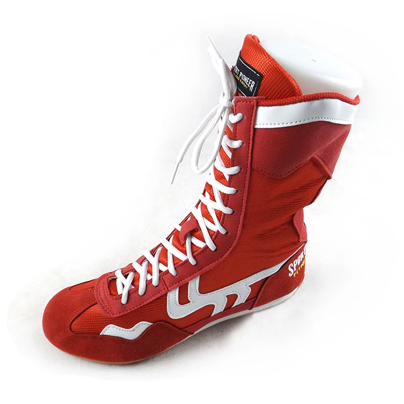 Lace Loop leather Boxing Shoes for Wrestling
