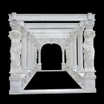 Landscape engineering outdoor marble wayside pavilion