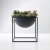 Import Large Outdoor Metal Curved Galvanized Planter Box Bright Color Flower Pot from China
