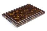 Large Thick End Grain Walnut Wood Cutting Board with Non-Slip Feet, Juice Groove, Sorting Compartments