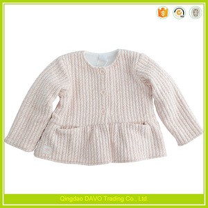 Latest fashionable style baby knitted cotton jacket baby fancy jacket