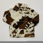 Latest Mommy and Me Outfits Kids Girls Cow Sherpa Jackets Warm Adult Flannel Pullover With Zipper