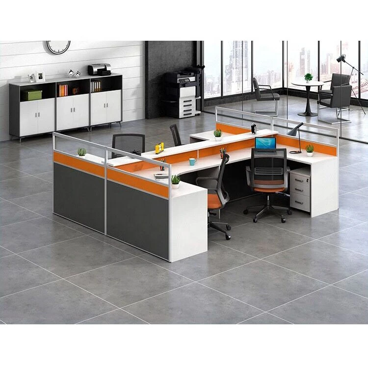 Latest Style Modular 4 person Office cubicle Office Workstation Cubicle