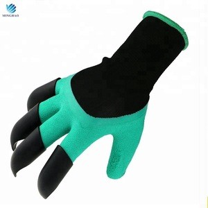 Latex rubber coated Women/Men Digging & Planting Gardening Gloves With Claws