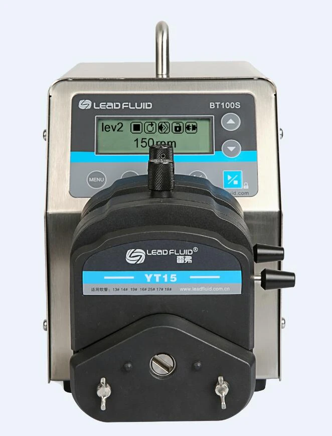 Lead Fluid Peristaltic Pump Liquid Filling Machine Peristaltic Dosing Pump BT100S with YT15 liquid metering peristaltic pump