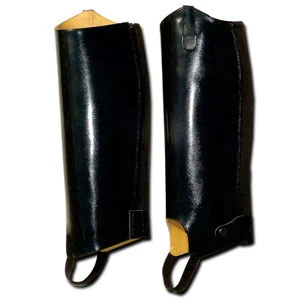 Leather Half Chaps Black AP-15009