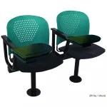 Lecture Stadium Auditorium Chair TEC 1 B Long Lasting Solid Strong Moulded Metal Pedestal Polypropylene Writing Tablet