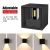 Import LED Aluminum Waterproof Wall Lamp ,12W 85-225V 3200K Adjustable Outdoor Wall Light Warm Light 2 LEDS (Black) from China