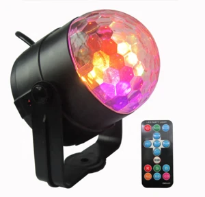 LED Crystal Magic Ball 6W for Party Disco Club Light RGB Stage Lighting