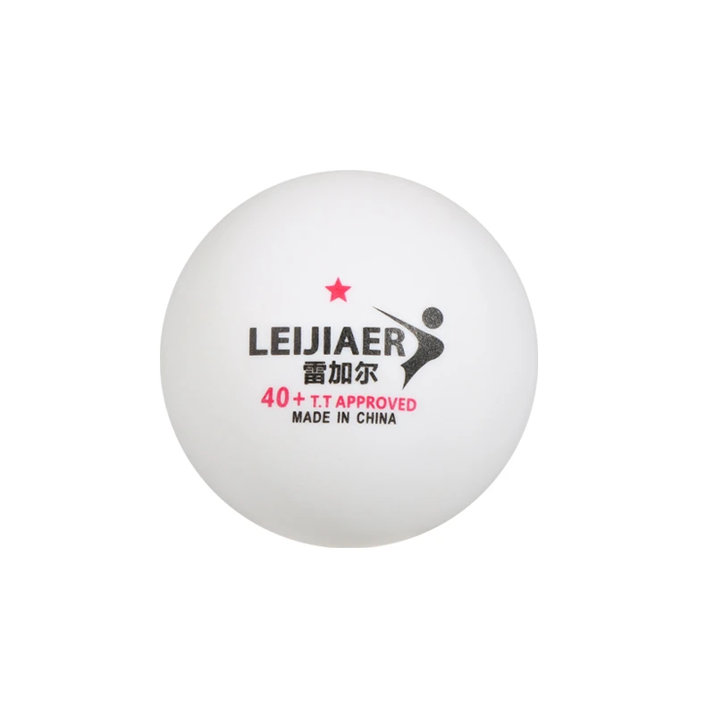 LEIJIAER Table tennis ball Printing White Orange 1Star ping pong balls Customized Logo 6pc ball in box