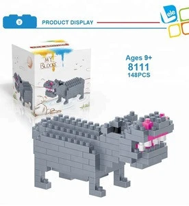 lele brother diamond block mini animal figure brick toy for 9 years old