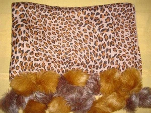 Leopard Motif & Acrylic Fur Balls in Printed Shawls & Scarves.