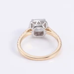 Lerca Fine Jewelry IGI Certified 2ct18k Gold Ring Engagement Rings cushion cut halo Lab Grown Diamond for Woman wedding ring