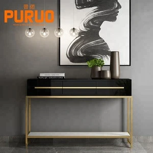 Living room furniture console table gold furniture with drawers